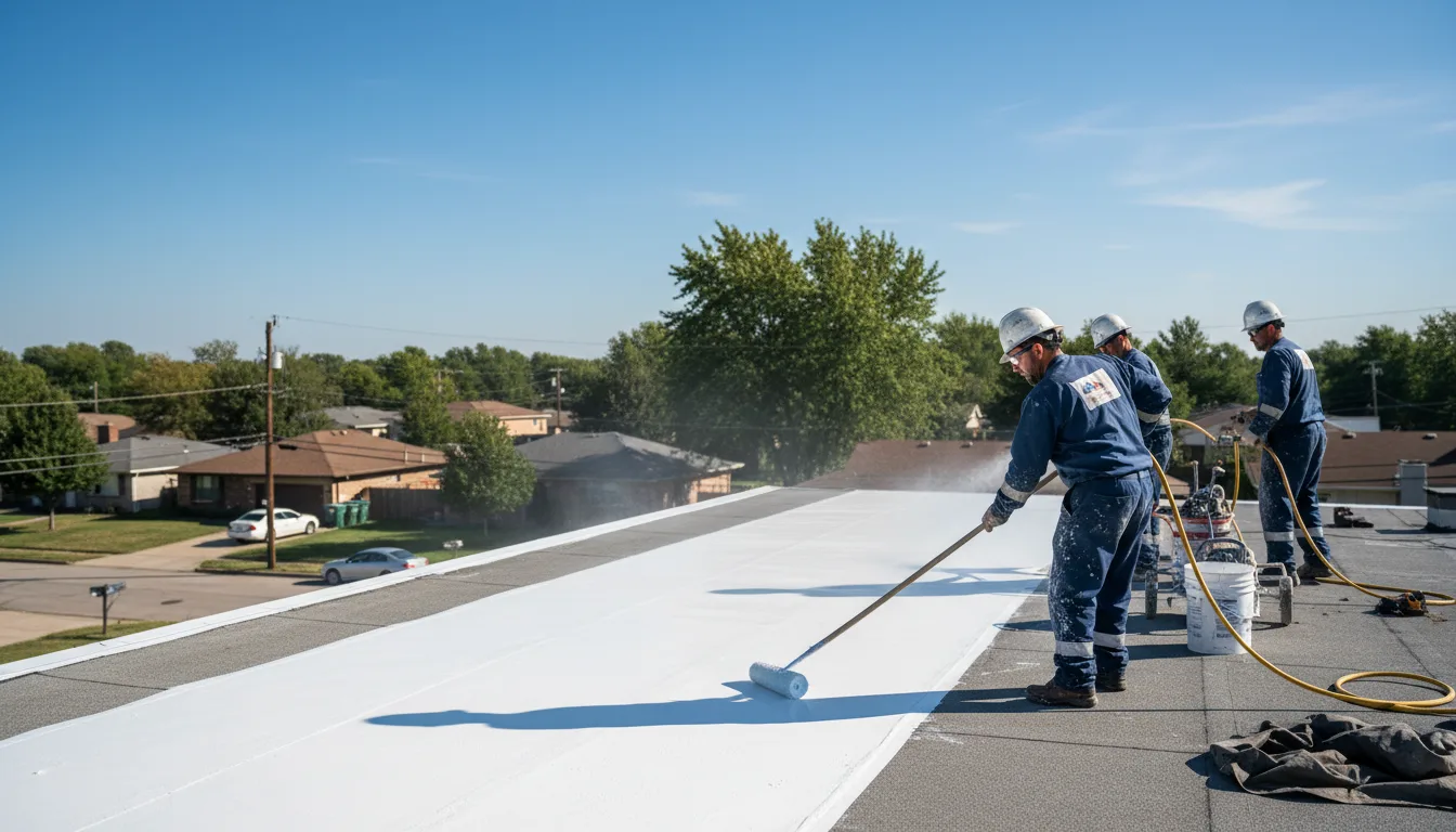 Commercial roof coating in Higgins, TX near me